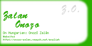 zalan onozo business card